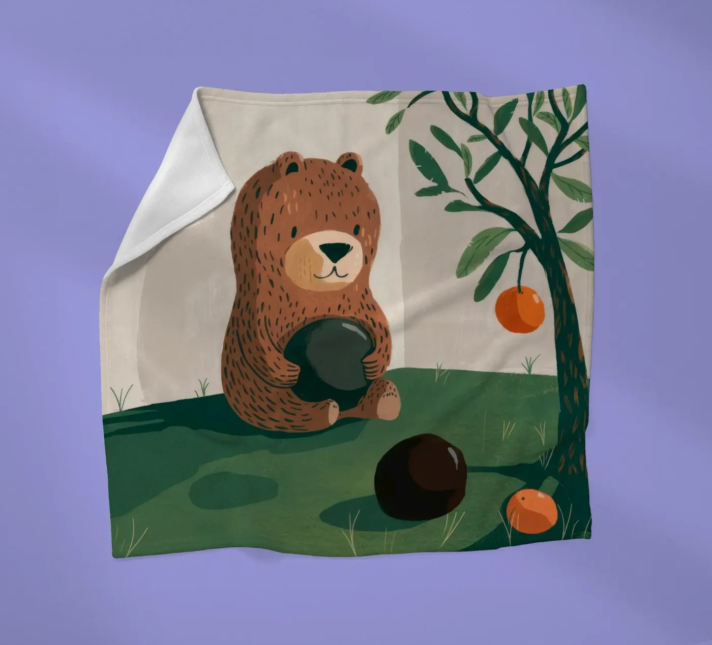 Delizia dell'orso del raccolto coperta in pile da Timeless Huse