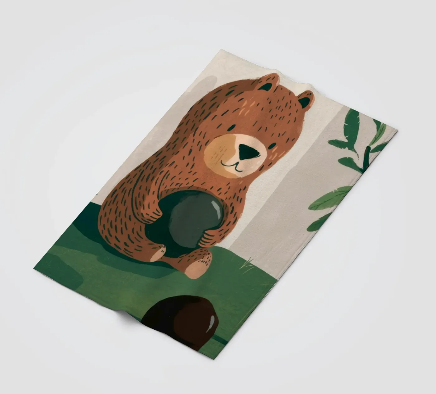 Harvest Bear Delight fleecedeken van Timeless Huse
