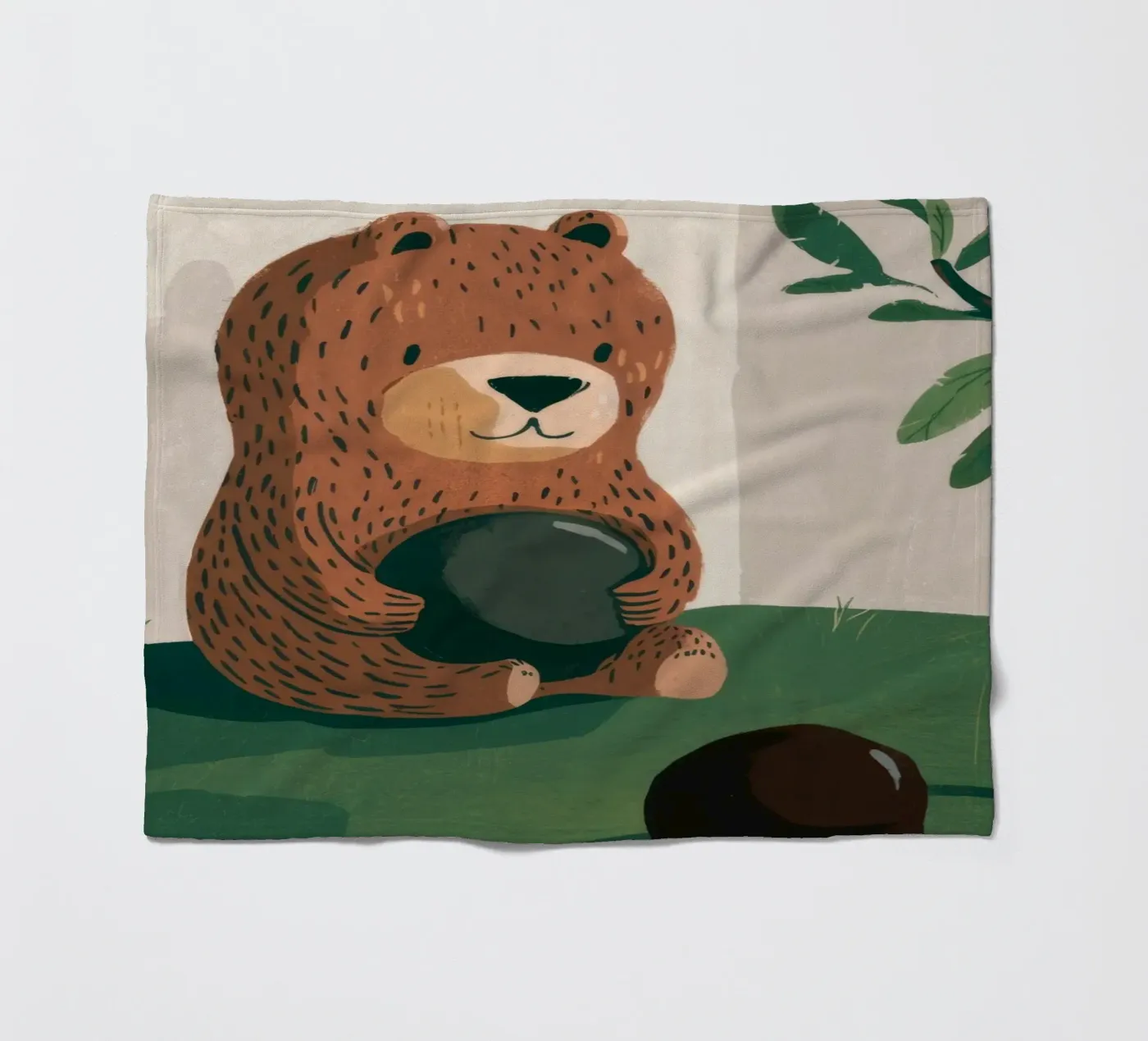 Delizia dell'orso del raccolto coperta in pile da Timeless Huse