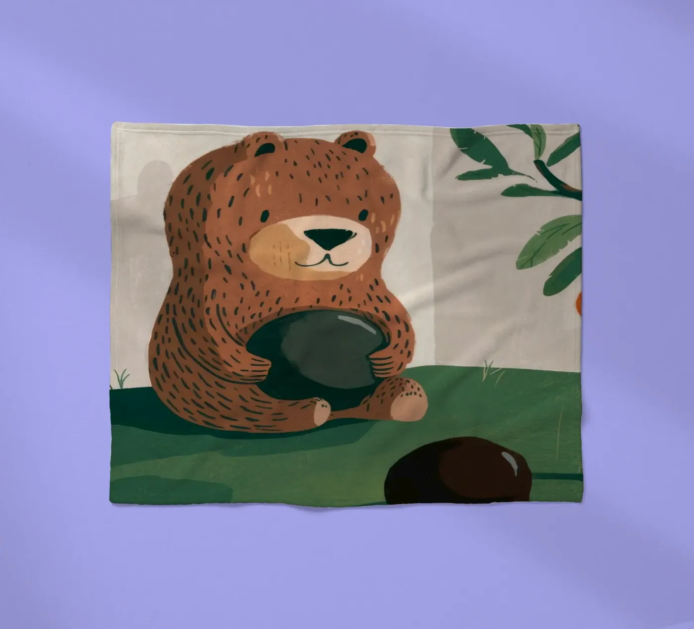 Harvest Bear Delight coperta in pile da Timeless Huse