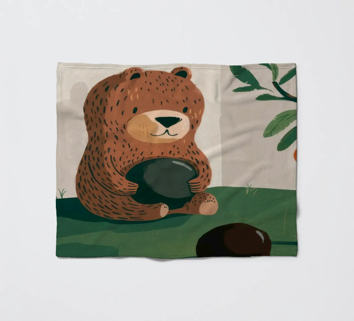 Delizia dell'orso del raccolto coperta in pile da Timeless Huse