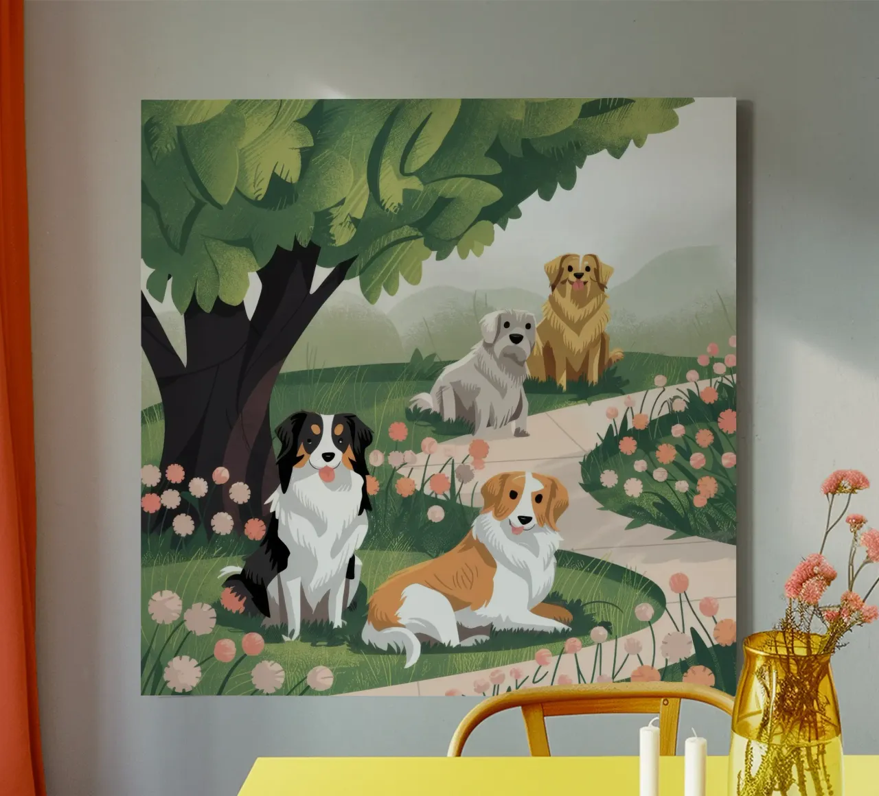 Garden Path Companions canvas by Timeless Huse