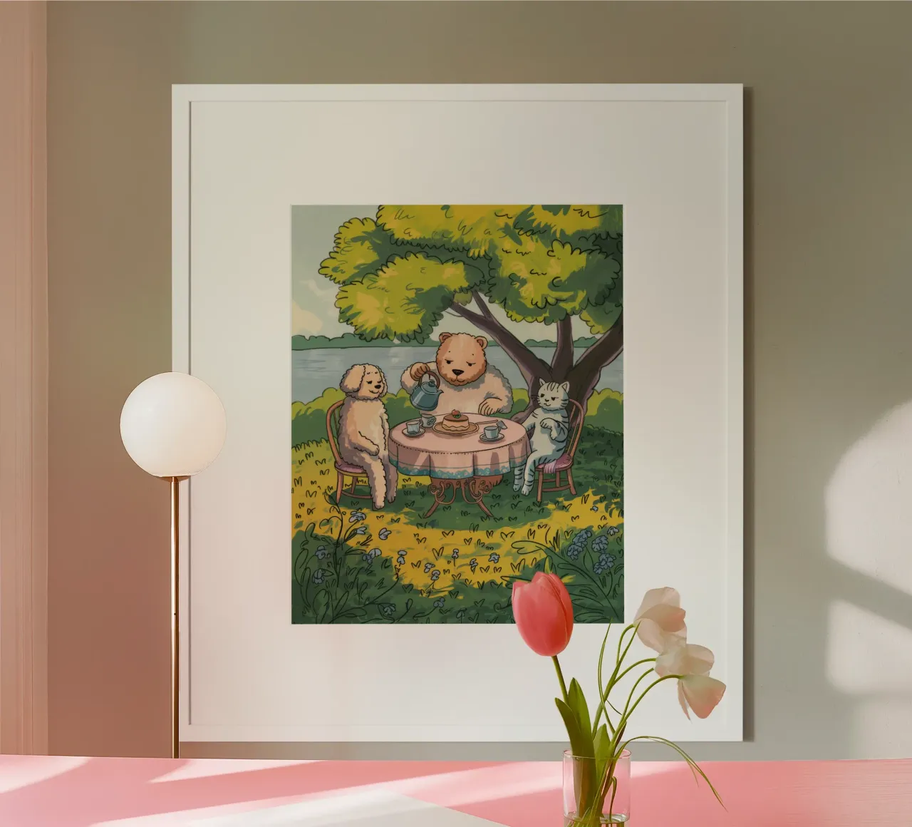 Serenata del tè incantato poster con telaio in plastica da Timeless Huse