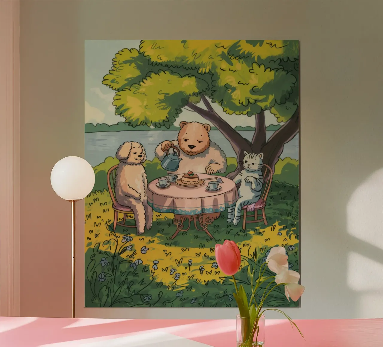 Serenata del tè incantato poster con telaio in plastica da Timeless Huse