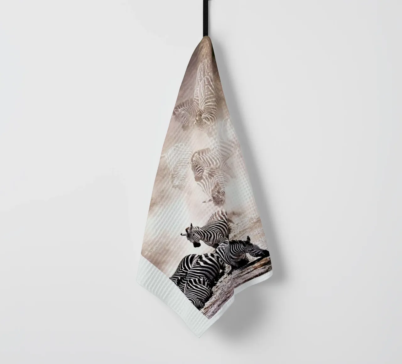 Crossing the Mara River tea towel by Natural Kingdom
