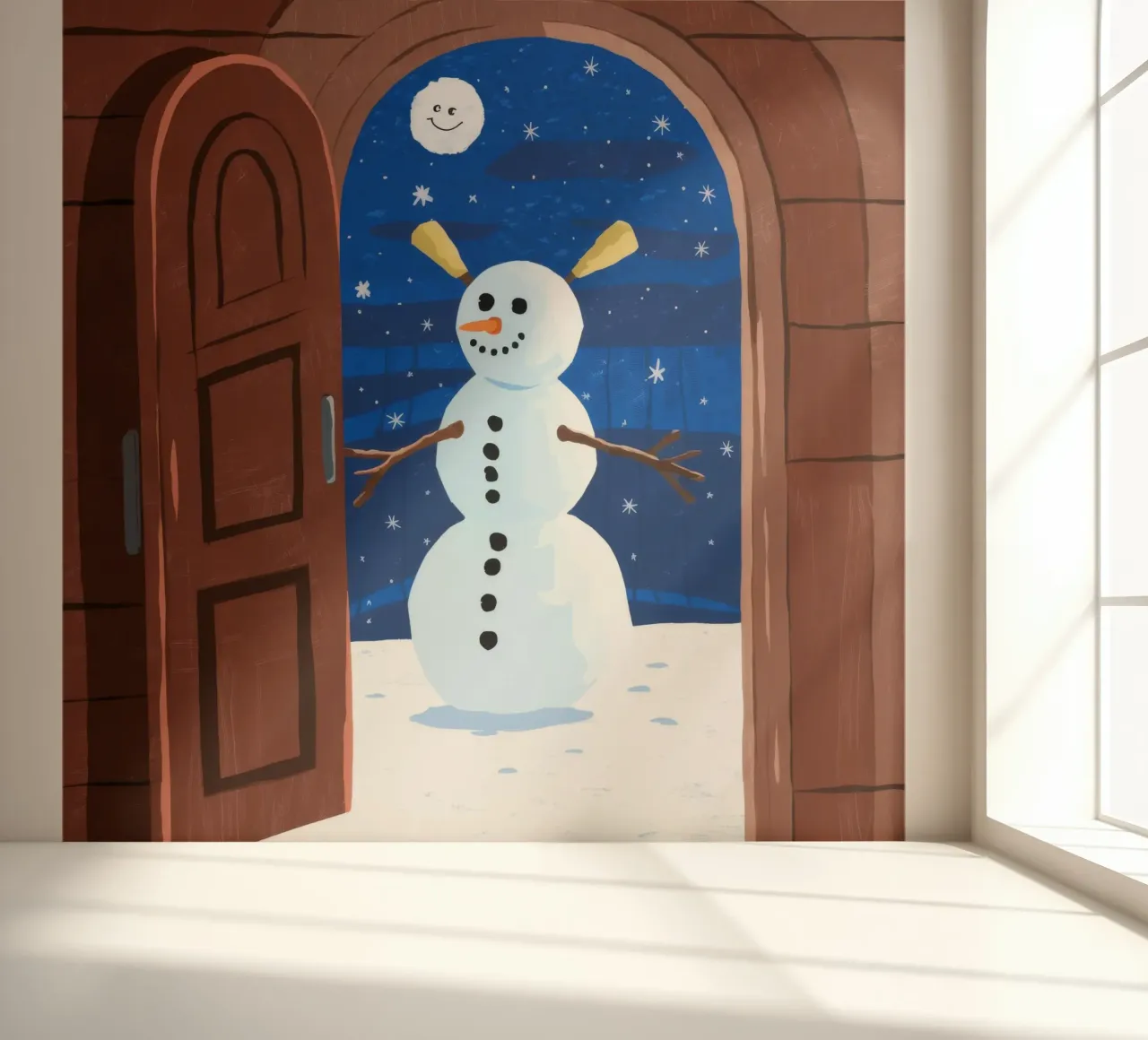 ijzig winterlandschap fotobehang van Timeless Huse