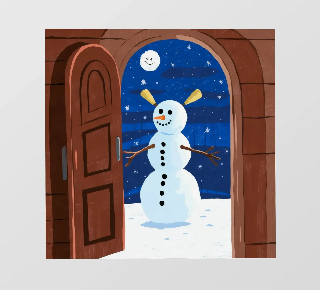 ijzig winterlandschap fotobehang van Timeless Huse