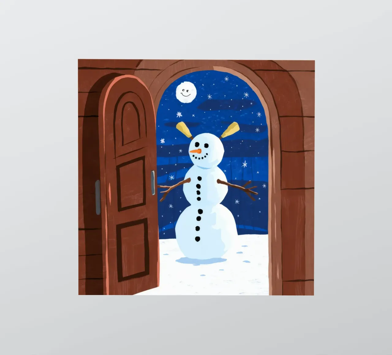 ijzig winterlandschap sticker van Timeless Huse