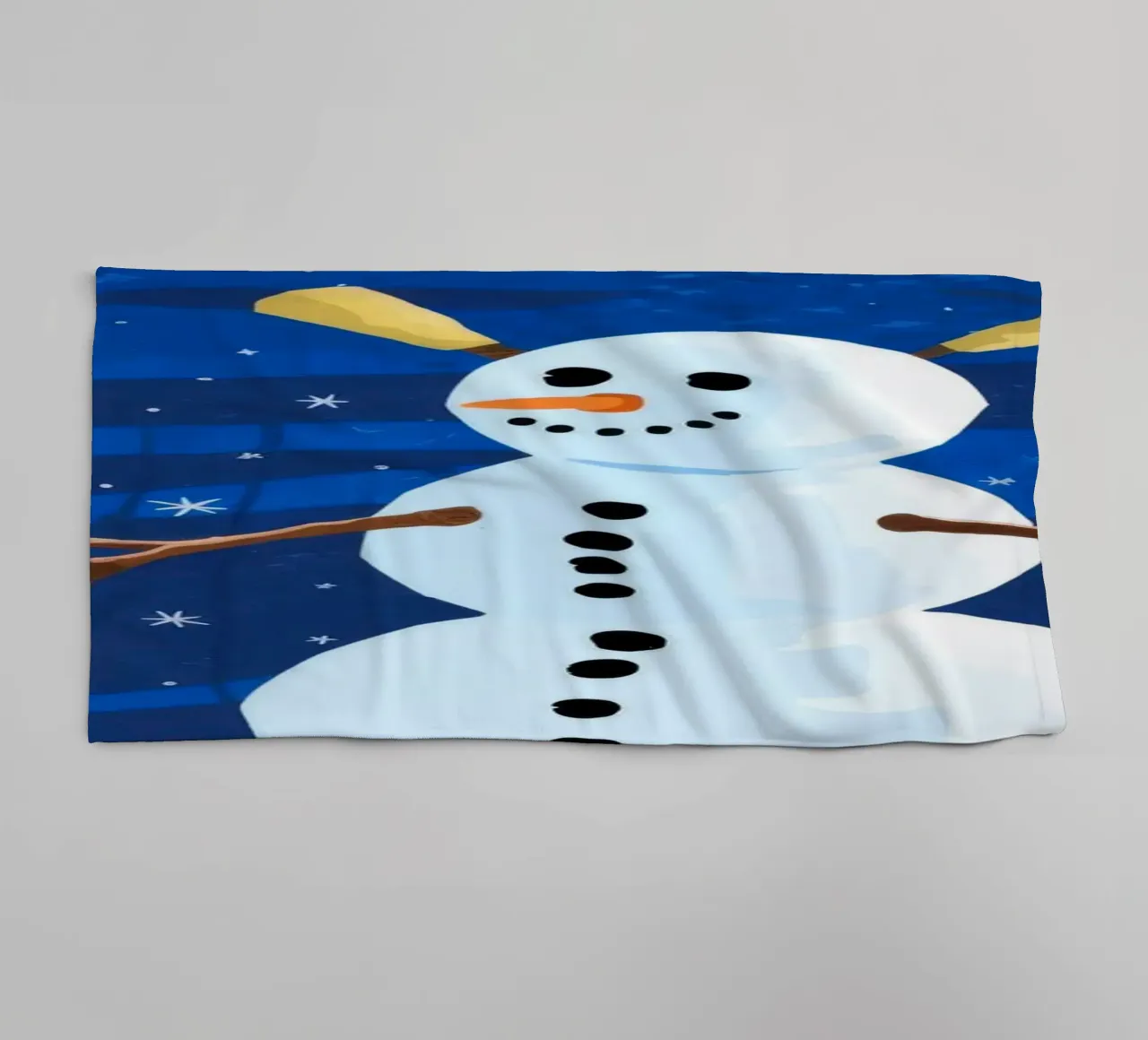 ijzig winterlandschap badhanddoek van Timeless Huse