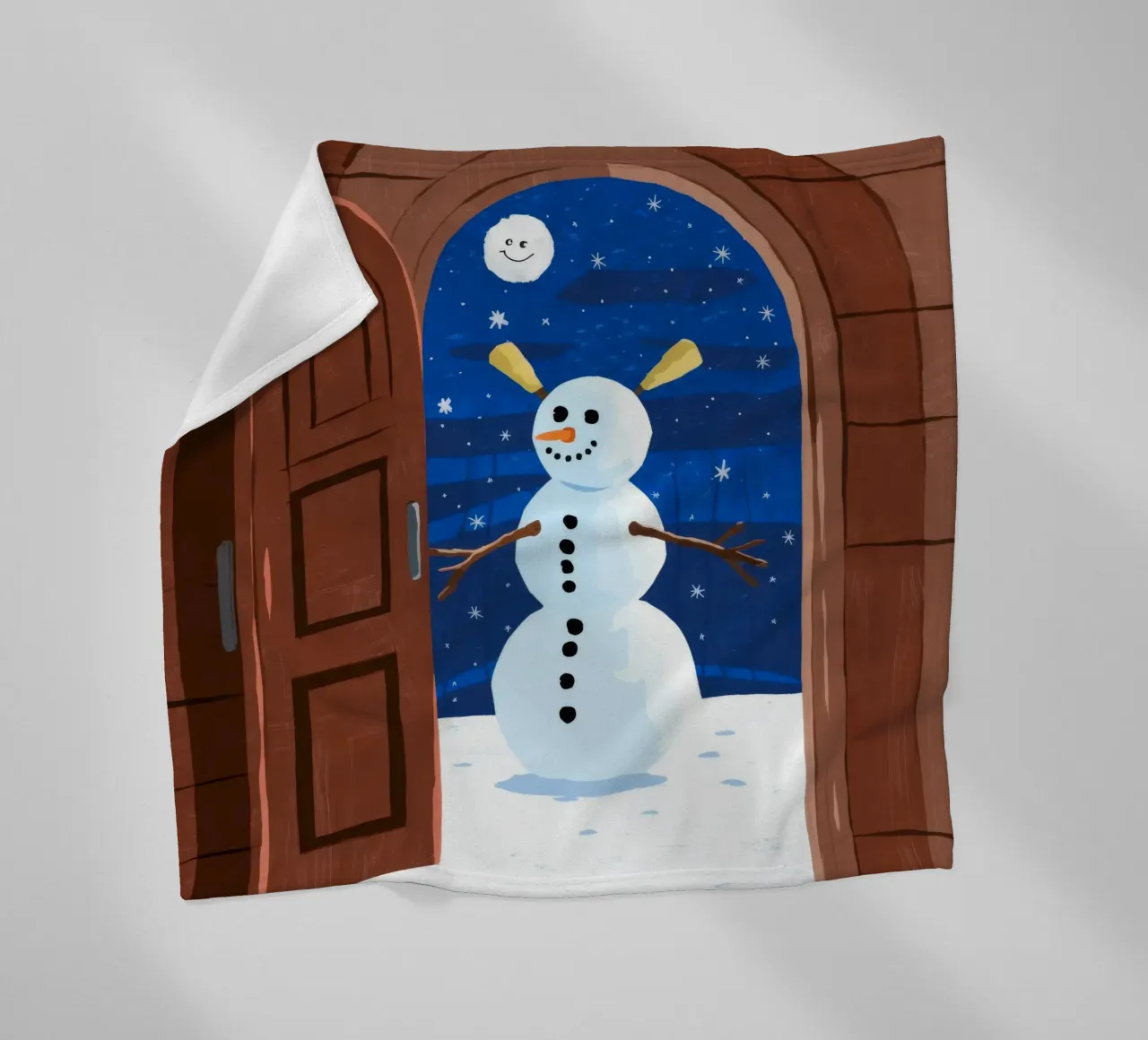 ijzig winterlandschap fleecedeken van Timeless Huse