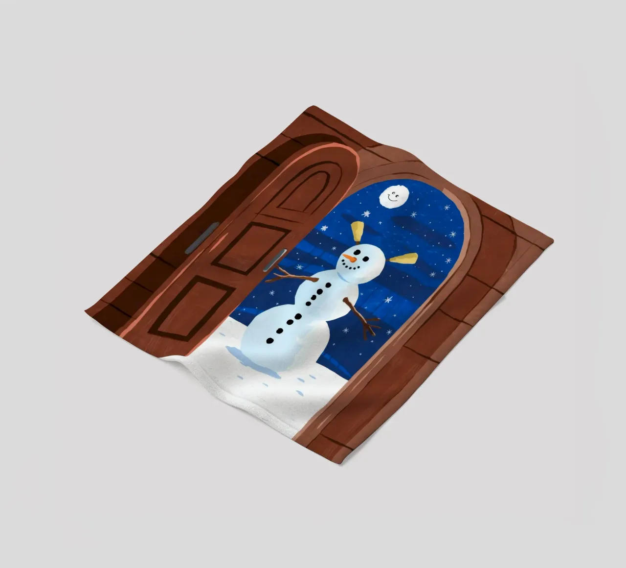 ijzig winterlandschap fleecedeken van Timeless Huse