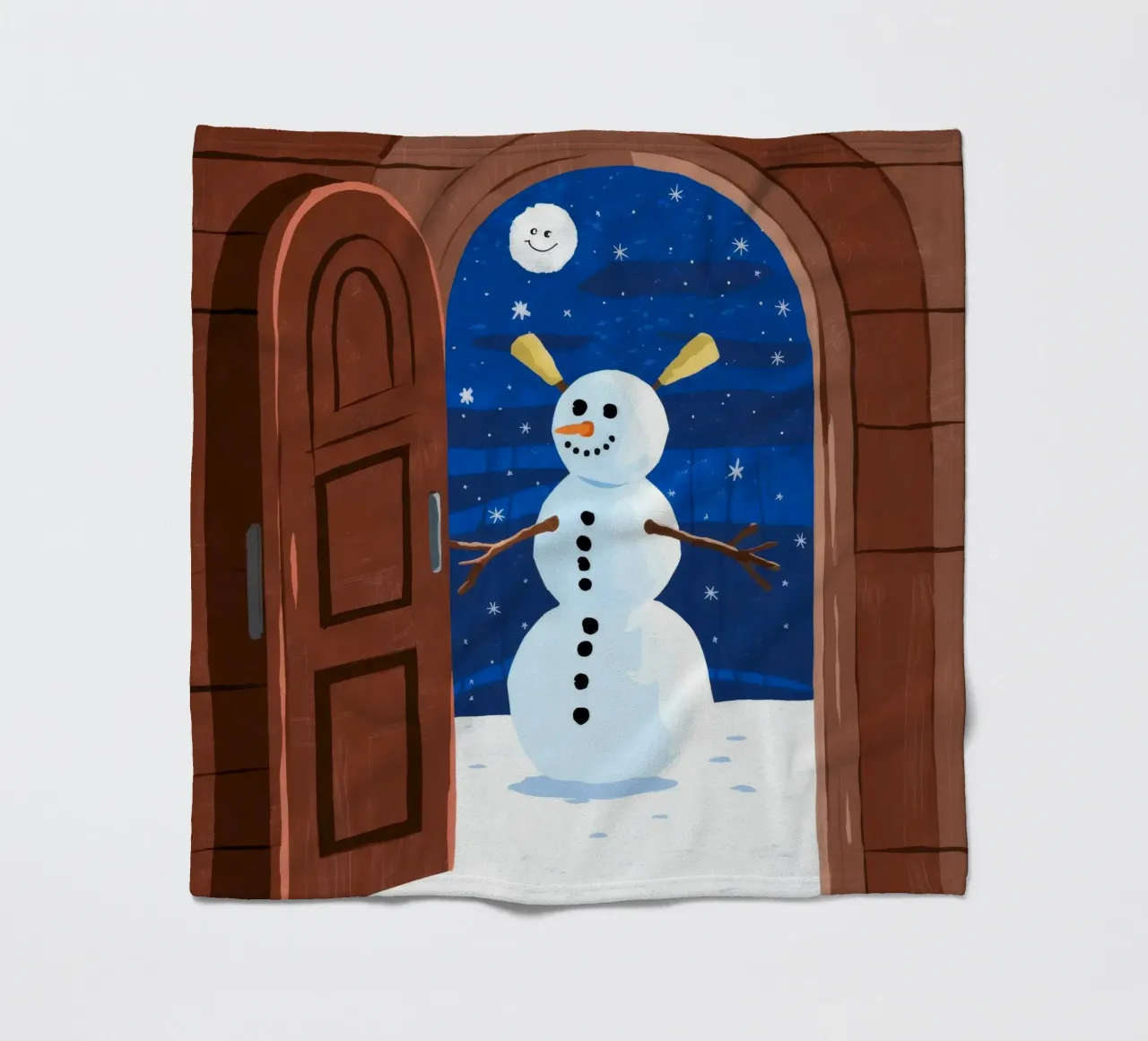 ijzig winterlandschap fleecedeken van Timeless Huse