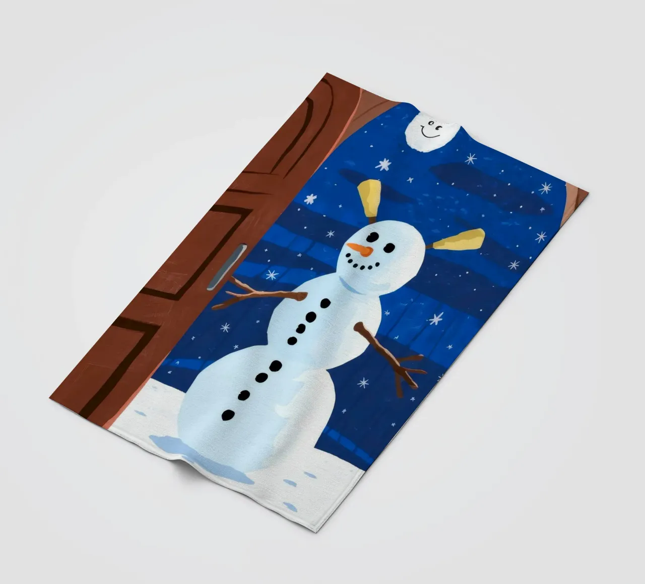 ijzig winterlandschap fleecedeken van Timeless Huse