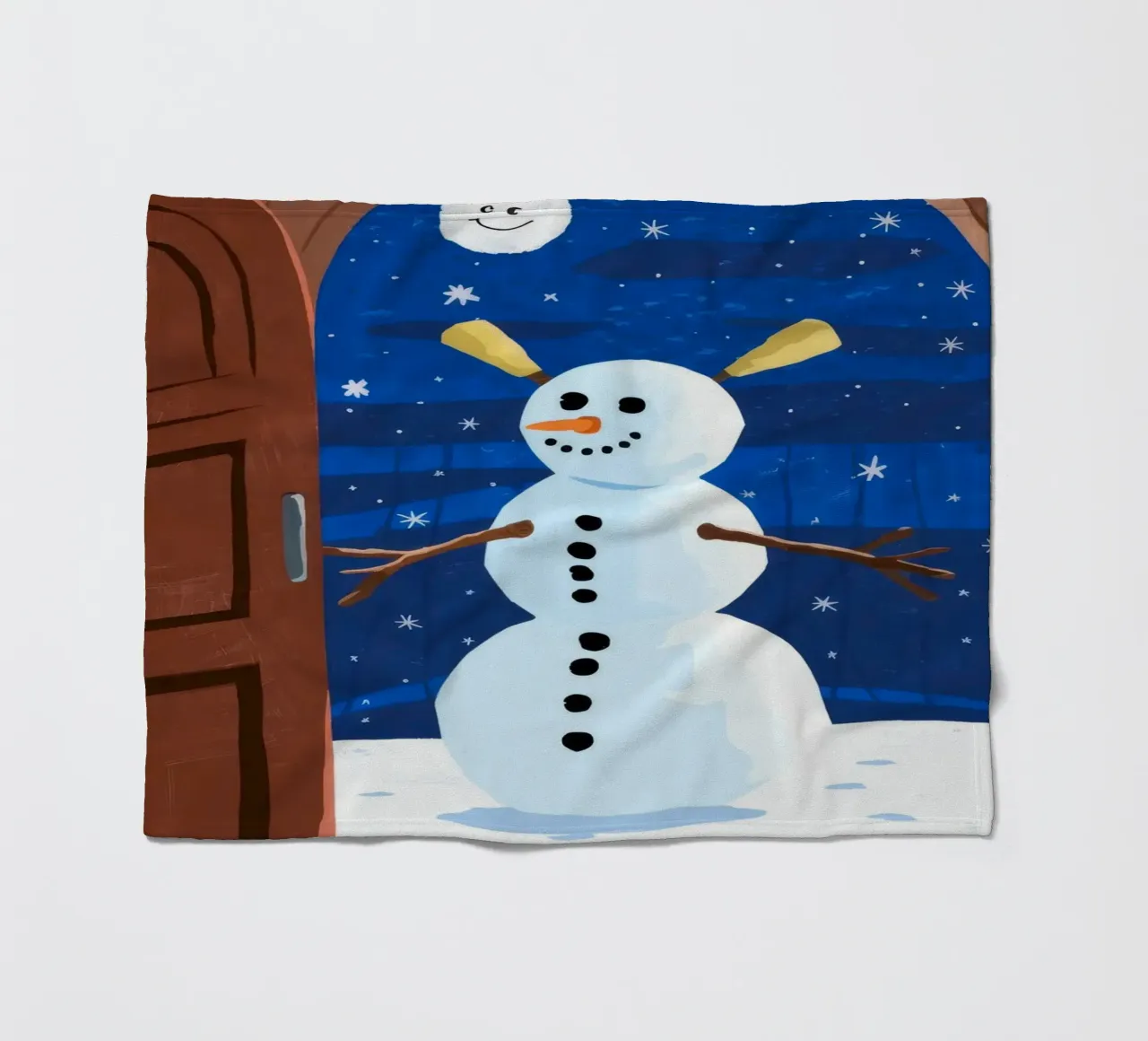 ijzig winterlandschap fleecedeken van Timeless Huse