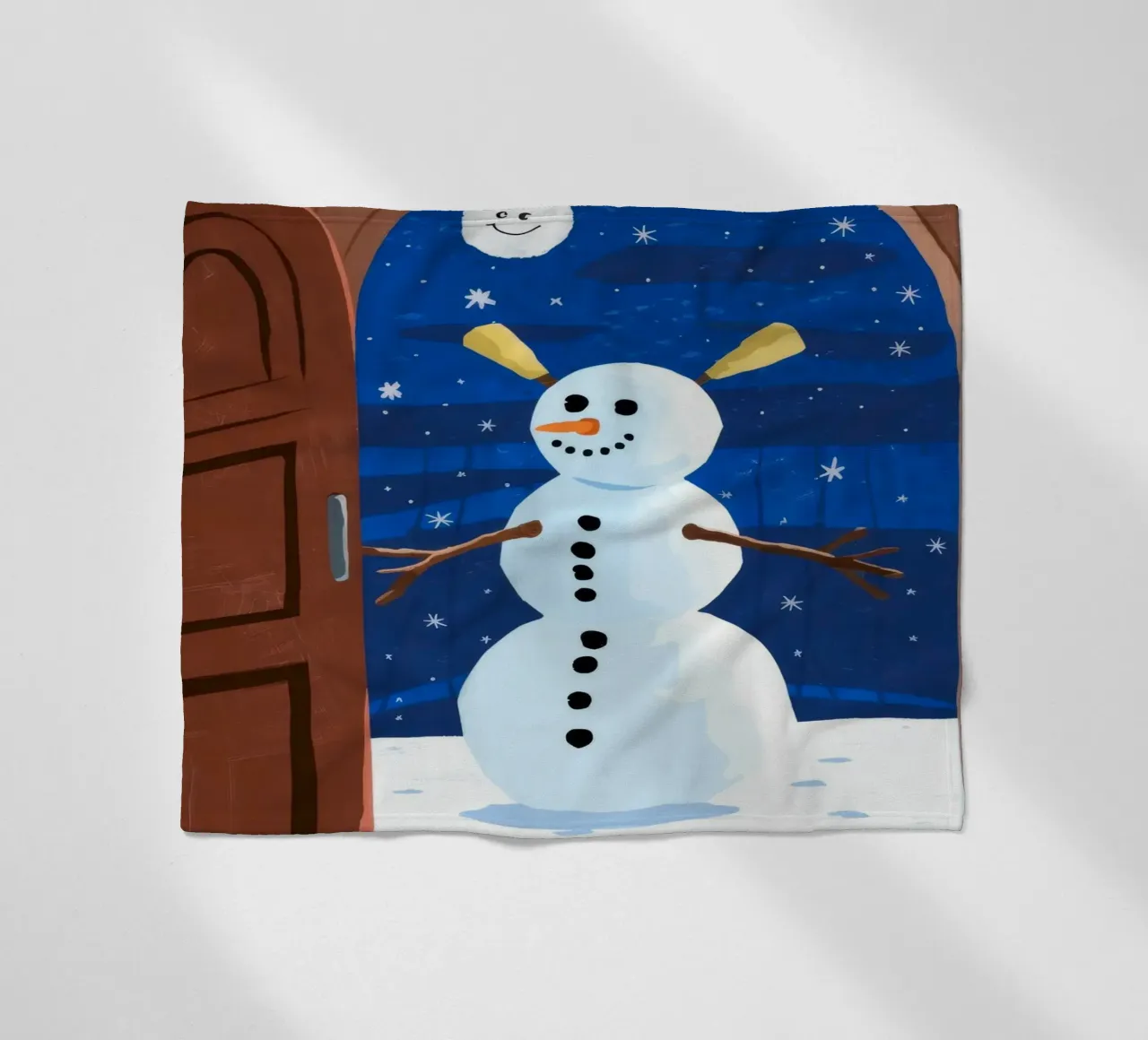 ijzig winterlandschap fleecedeken van Timeless Huse