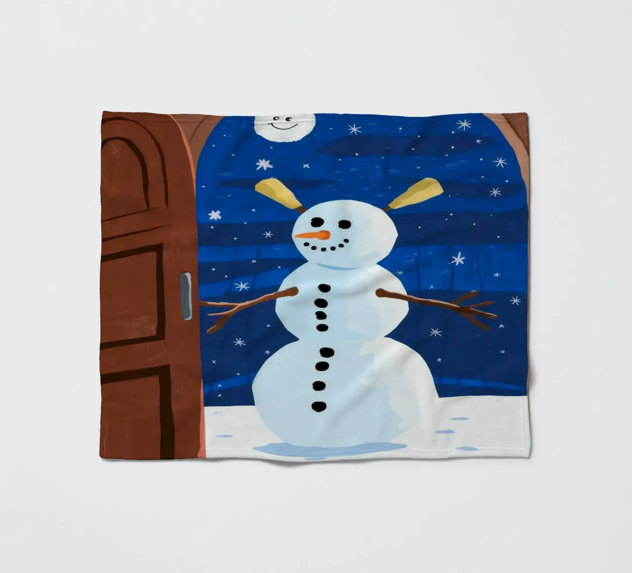 ijzig winterlandschap fleecedeken van Timeless Huse