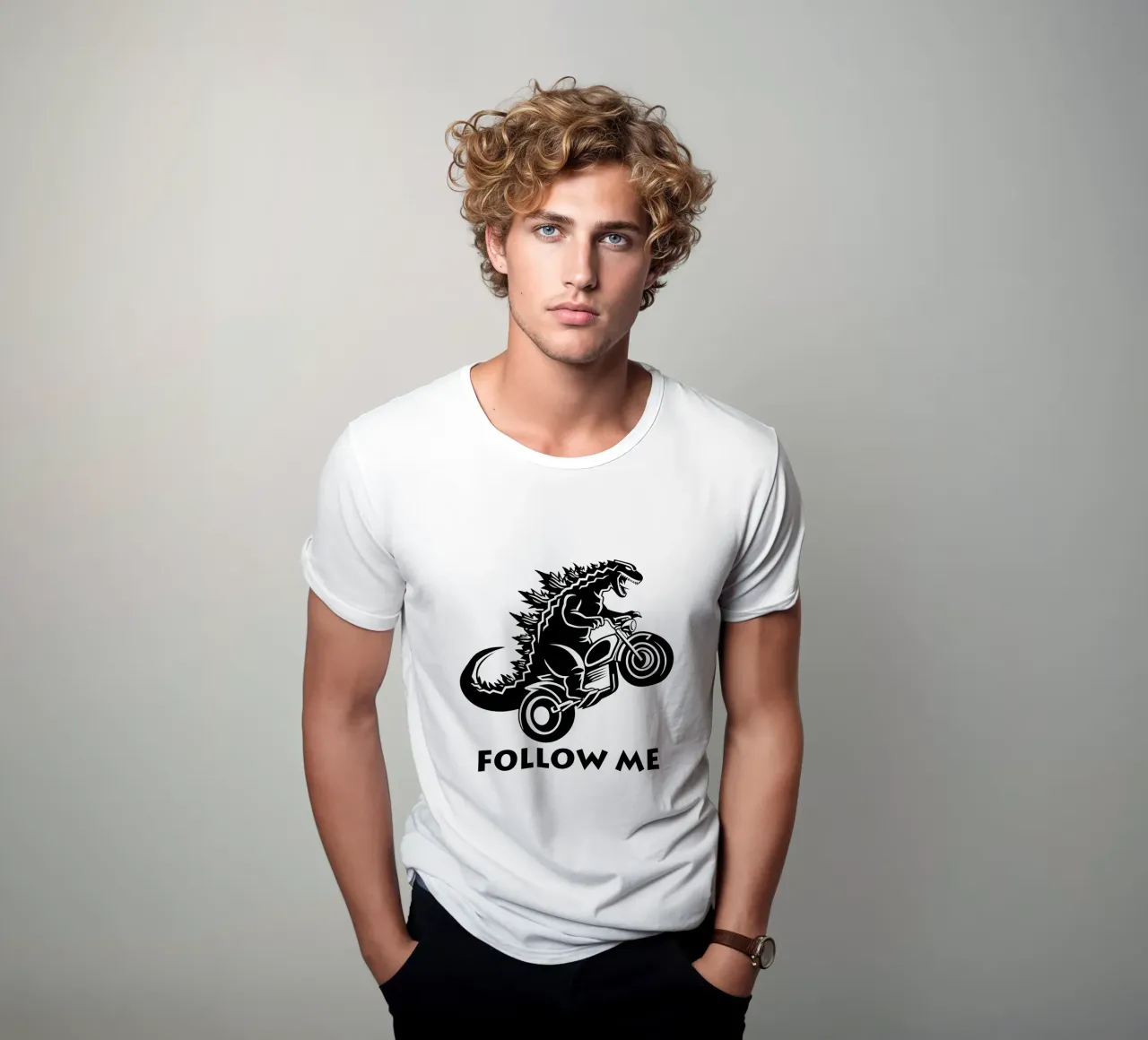 Camicia biker design Follow Me t-shirt da Autofocus