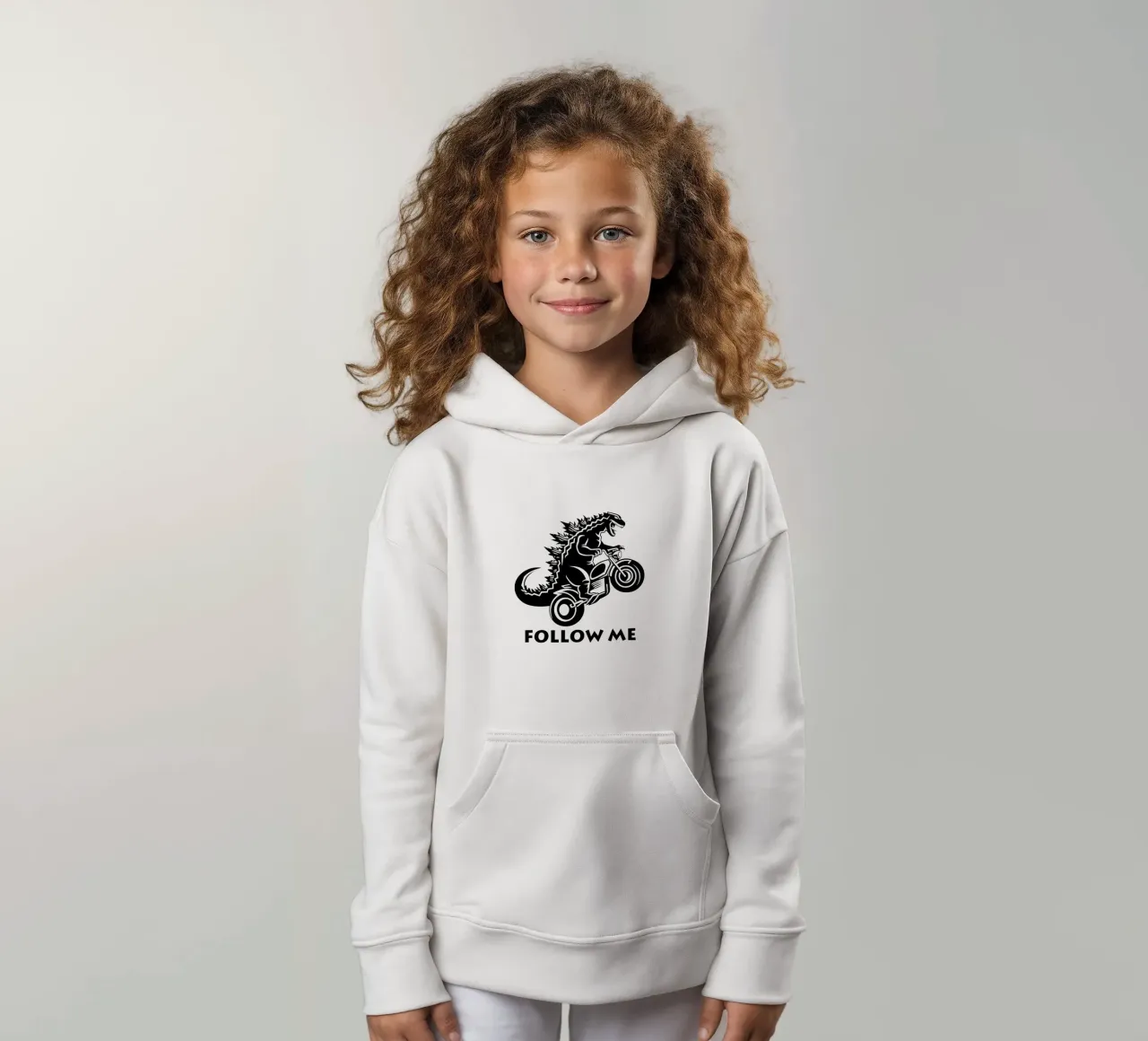 Camicia biker design Follow Me felpa bambino con cappuccio da Autofocus