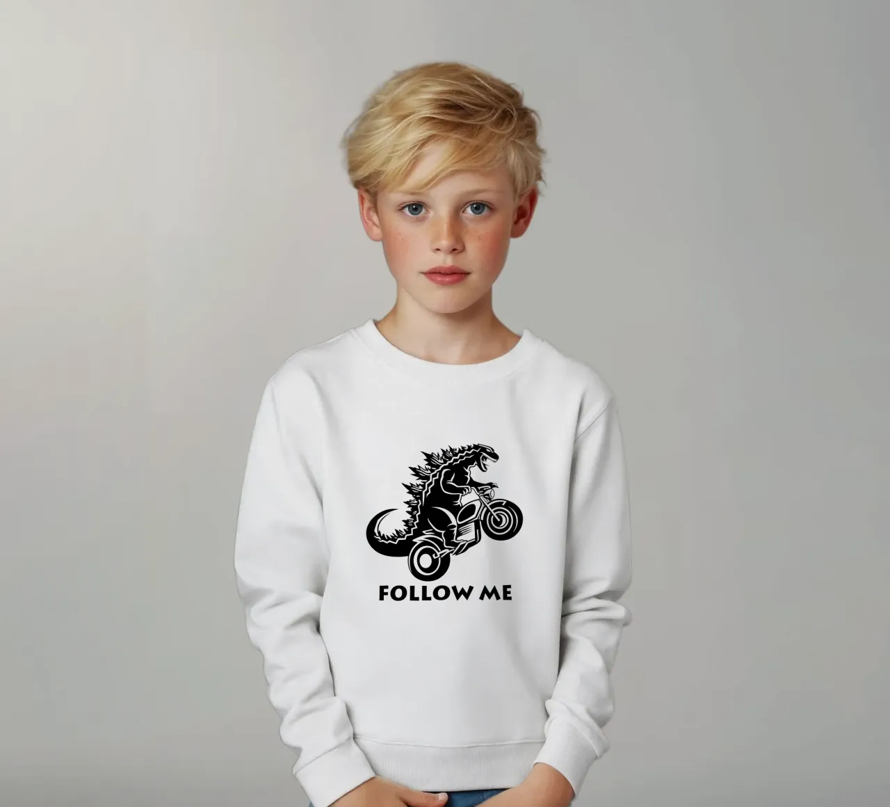 Camicia biker design Follow Me felpa bambino da Autofocus