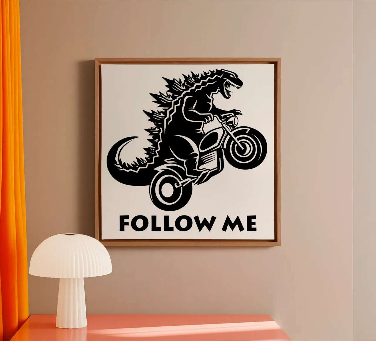 Camicia biker design Follow Me tela da Autofocus
