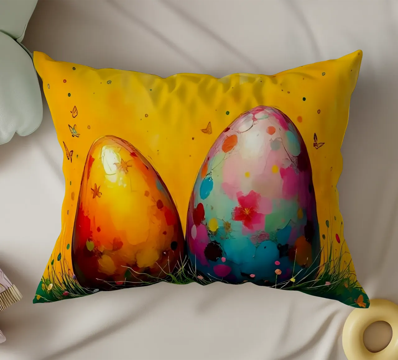Easter_style_B_9 decorative cushion by Farb- und Blütenzauber by LK
