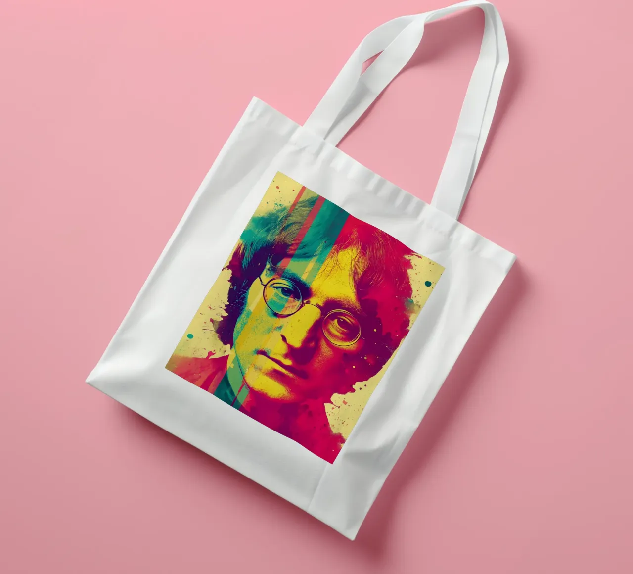 John Lennon | Pop Art Portrait in the style of the 60s tote bag by Autofocus