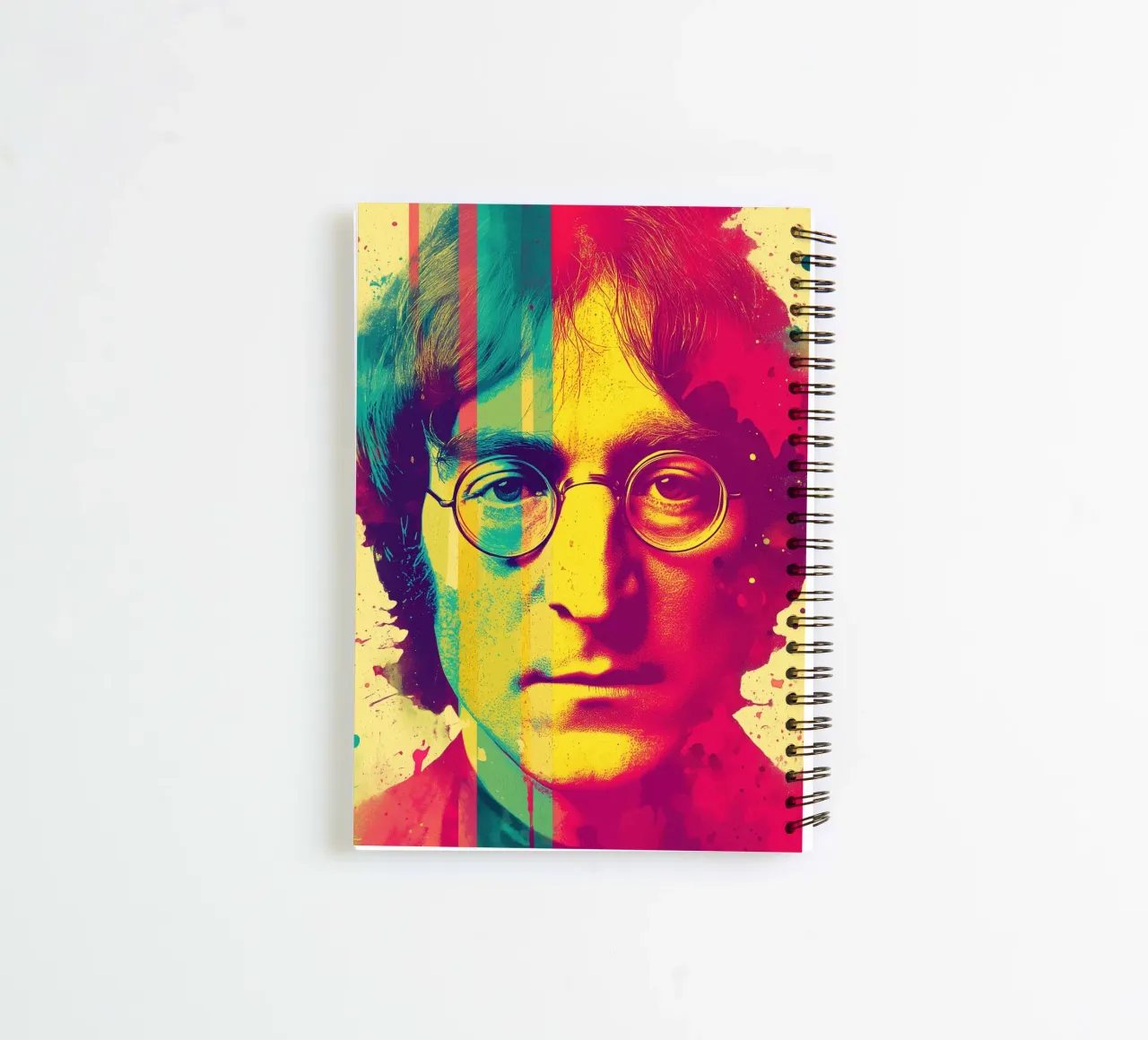 John Lennon | Pop Art Portrait in the style of the 60s spiral notebook by Autofocus