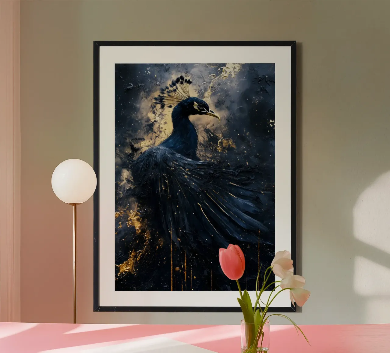 Pavone d'oro carta hahnemühle da Justyna Jaszke JBJart