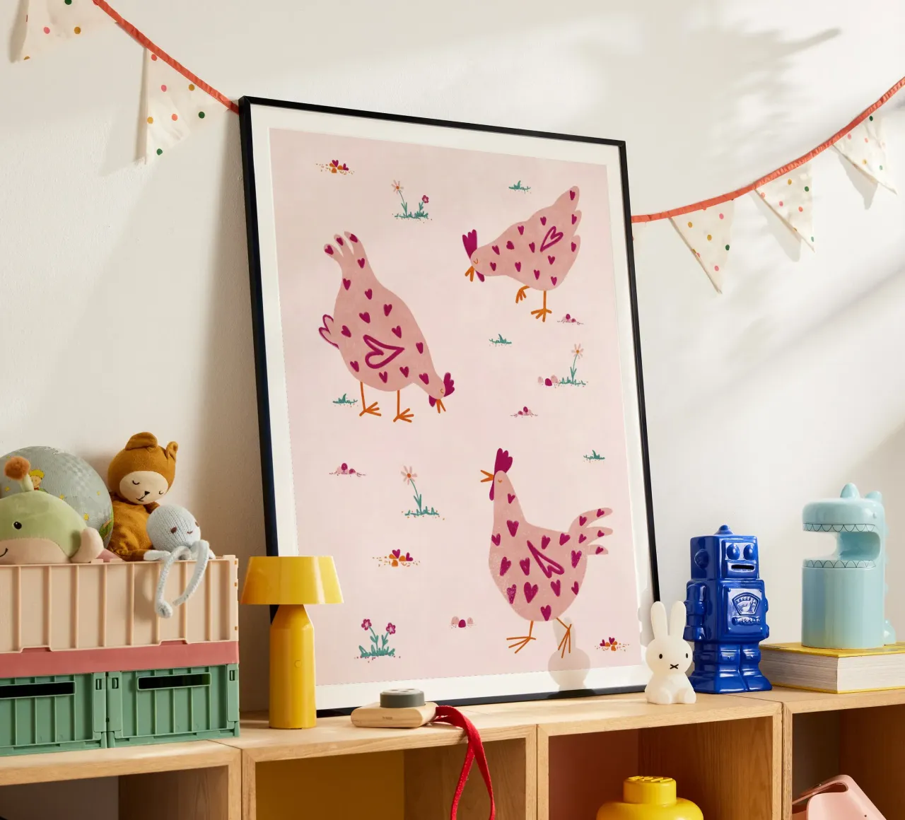Hühner Liebe Poster von Illustration Raissa Oltmanns