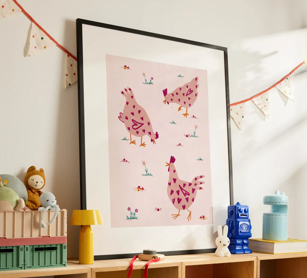 Hühner Liebe Poster von Illustration Raissa Oltmanns