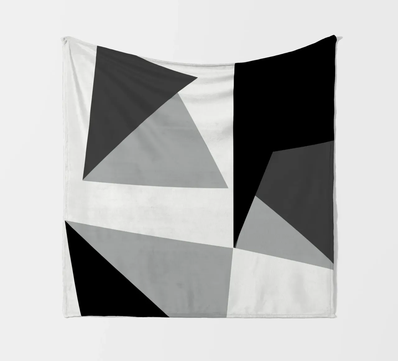 Black And White Triangles fleece blanket by Little Dean