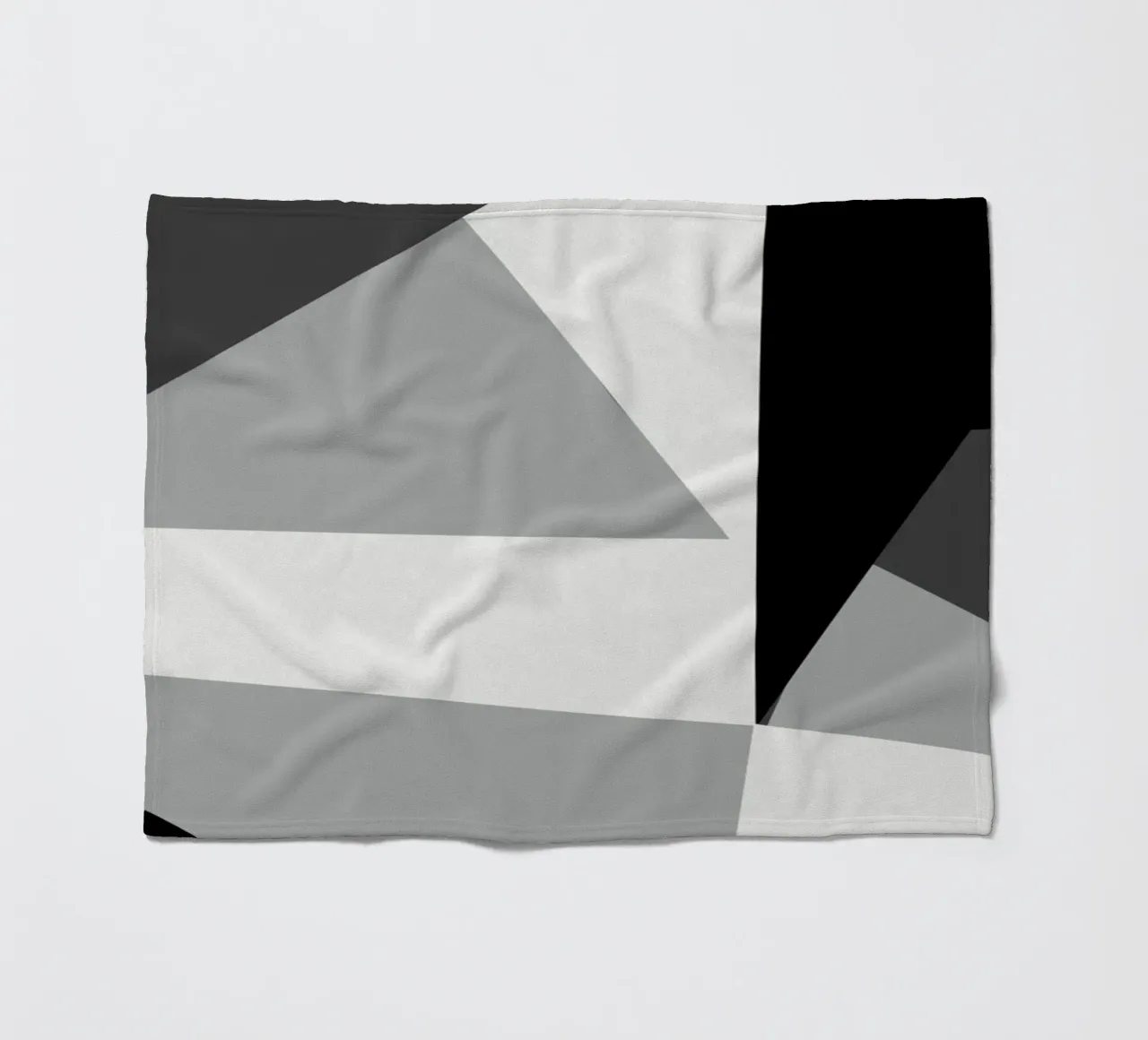 Black And White Triangles fleece blanket by Little Dean