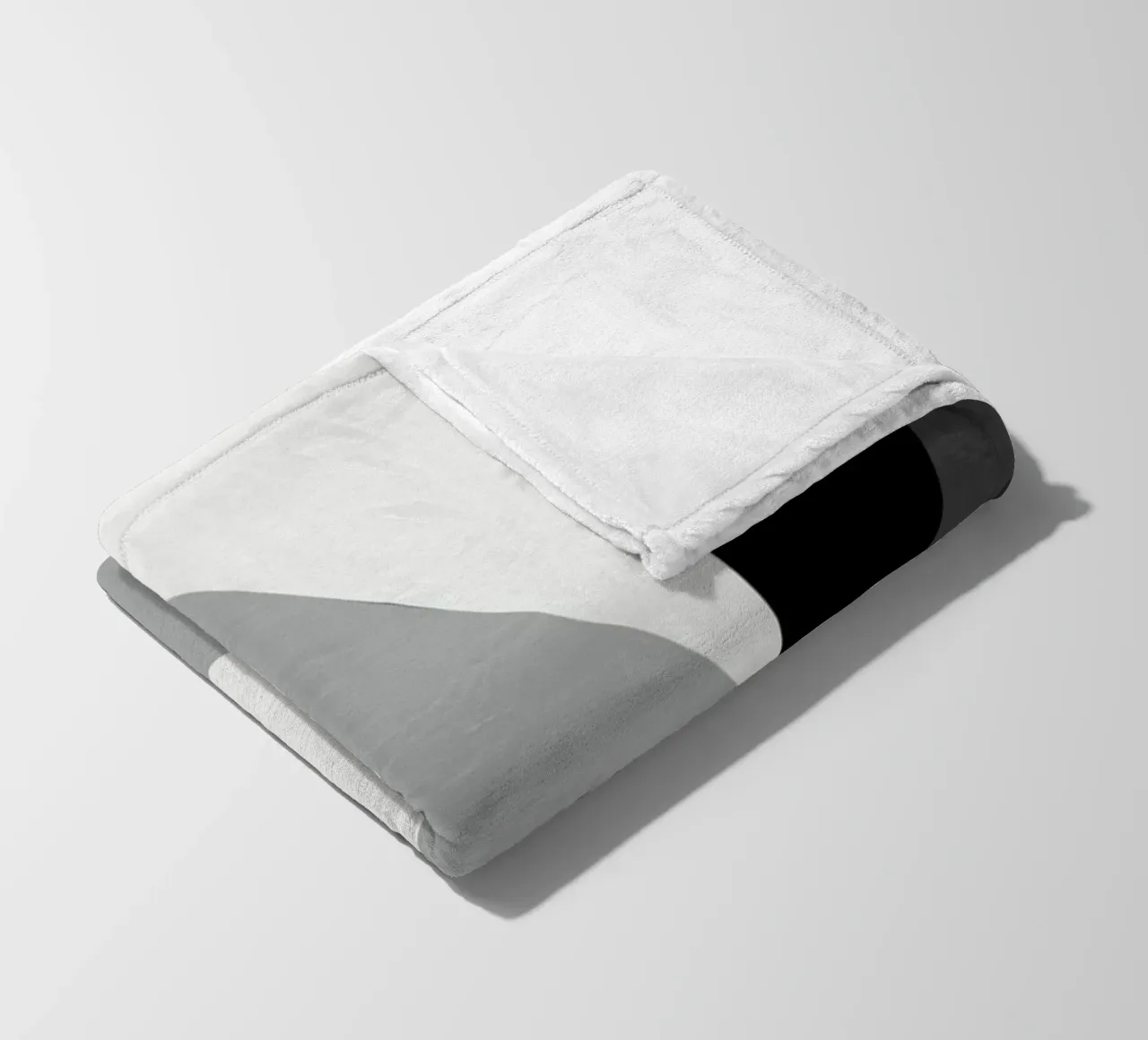 Black And White Triangles fleece blanket by Little Dean