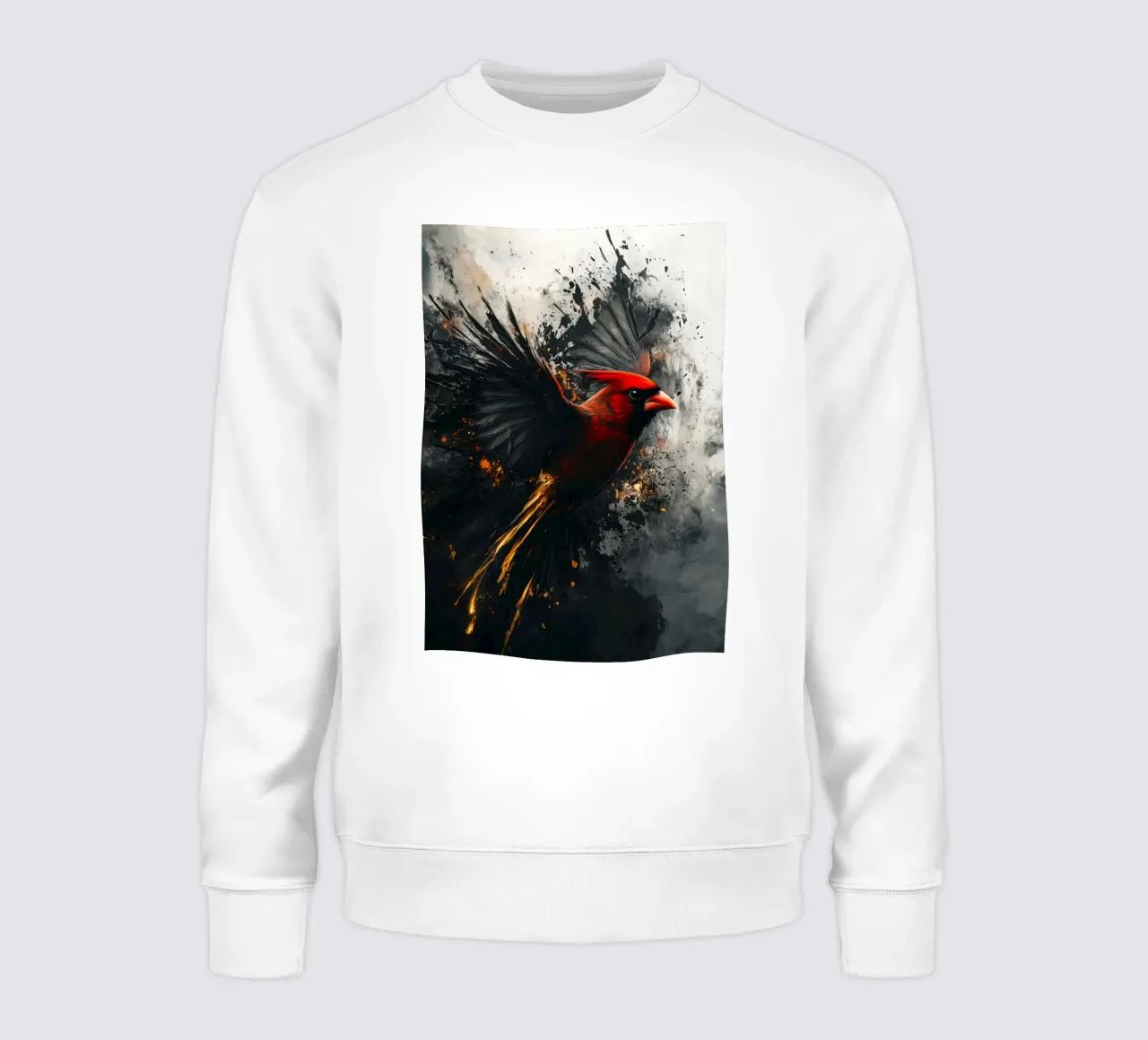 Cardenal rojo dorado sudadera de Justyna Jaszke JBJart