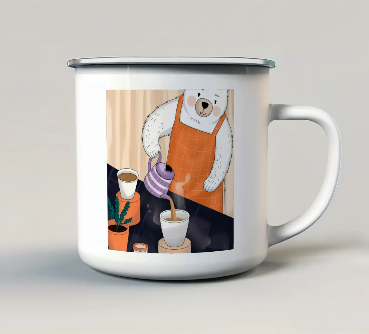 Rituale del caffè mattutino tazza in smalto da Timeless Huse