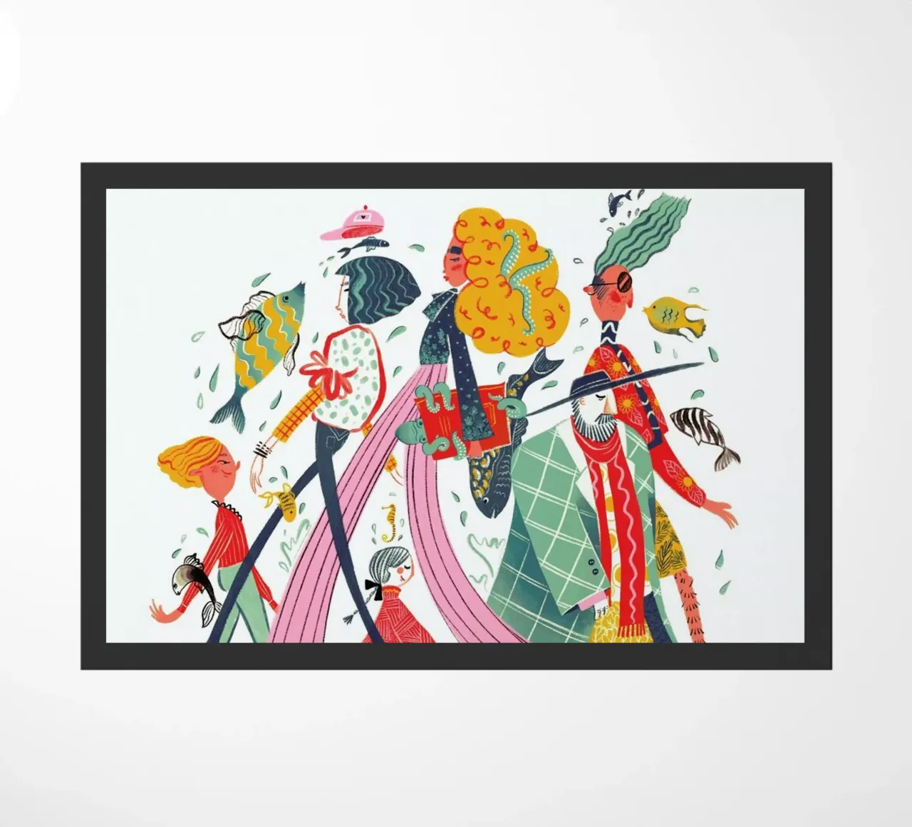 A Sea Of Characters felpudo de Moira Scicluna Zahra