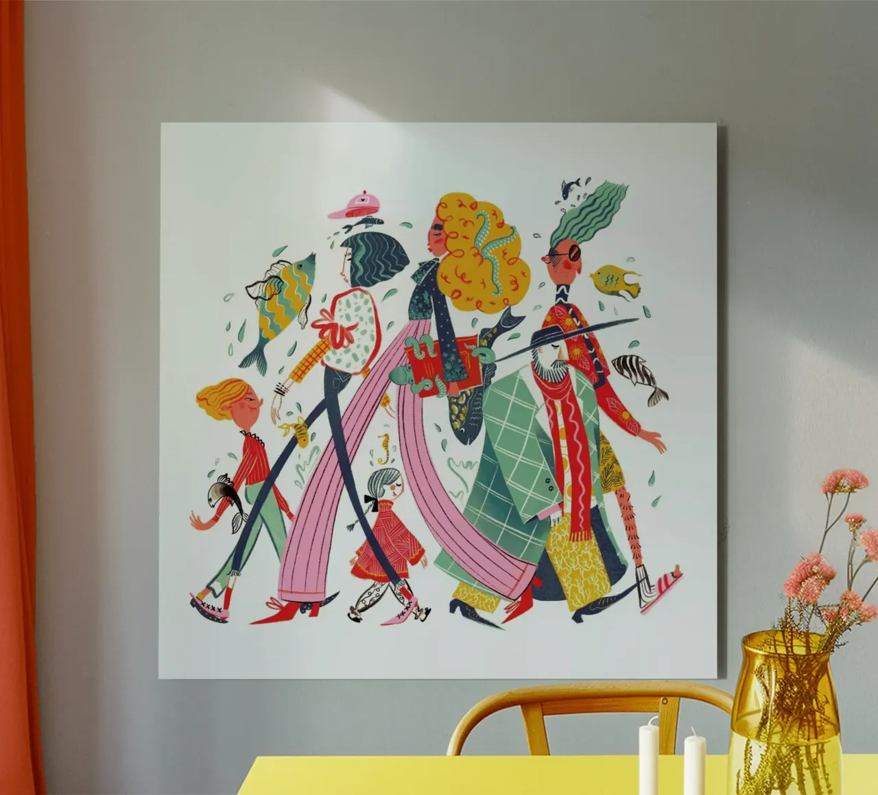 A Sea Of Characters alluminio dibond da Moira Scicluna Zahra