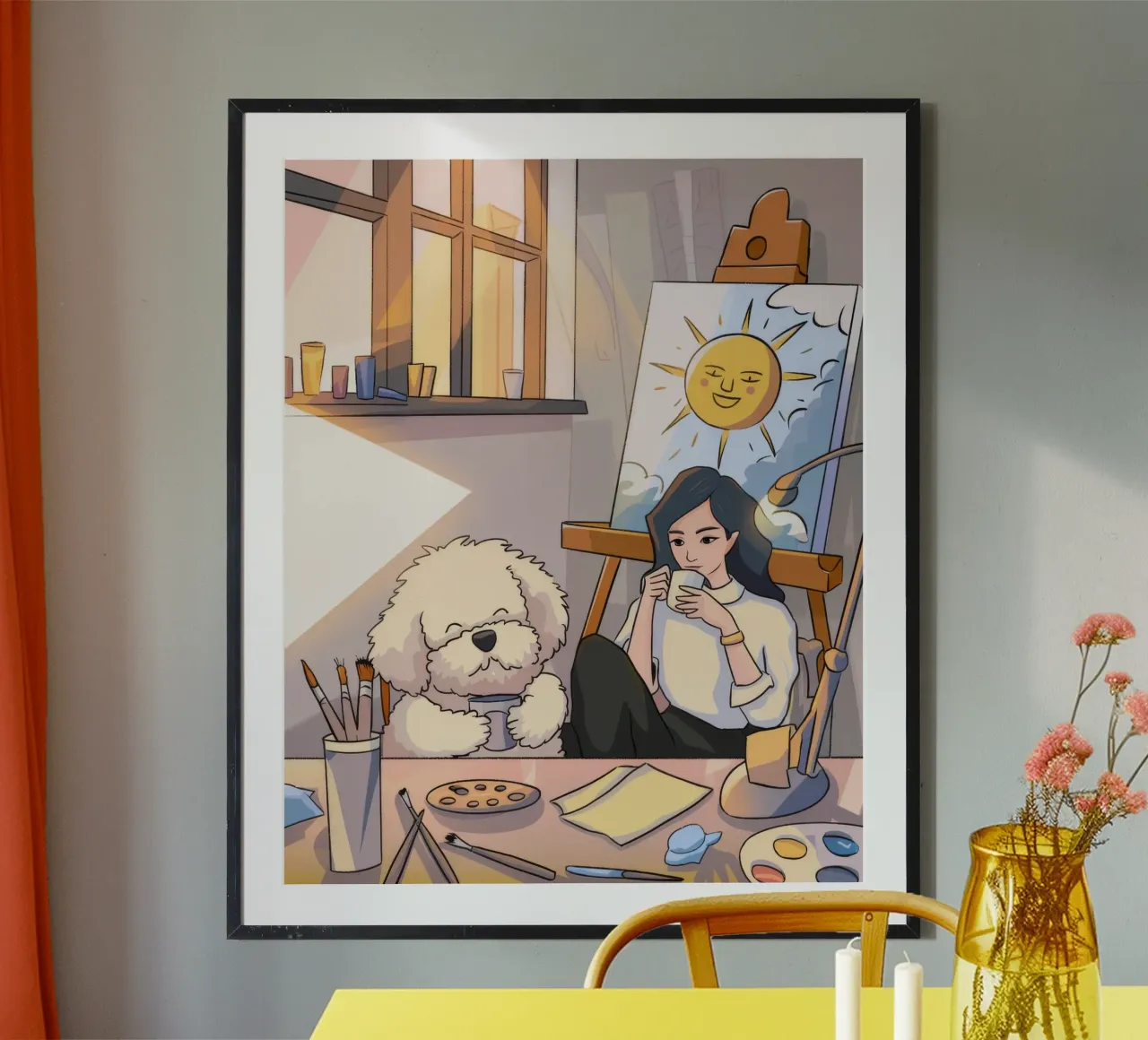 Compagnia artistica poster con telaio in legno da Timeless Huse