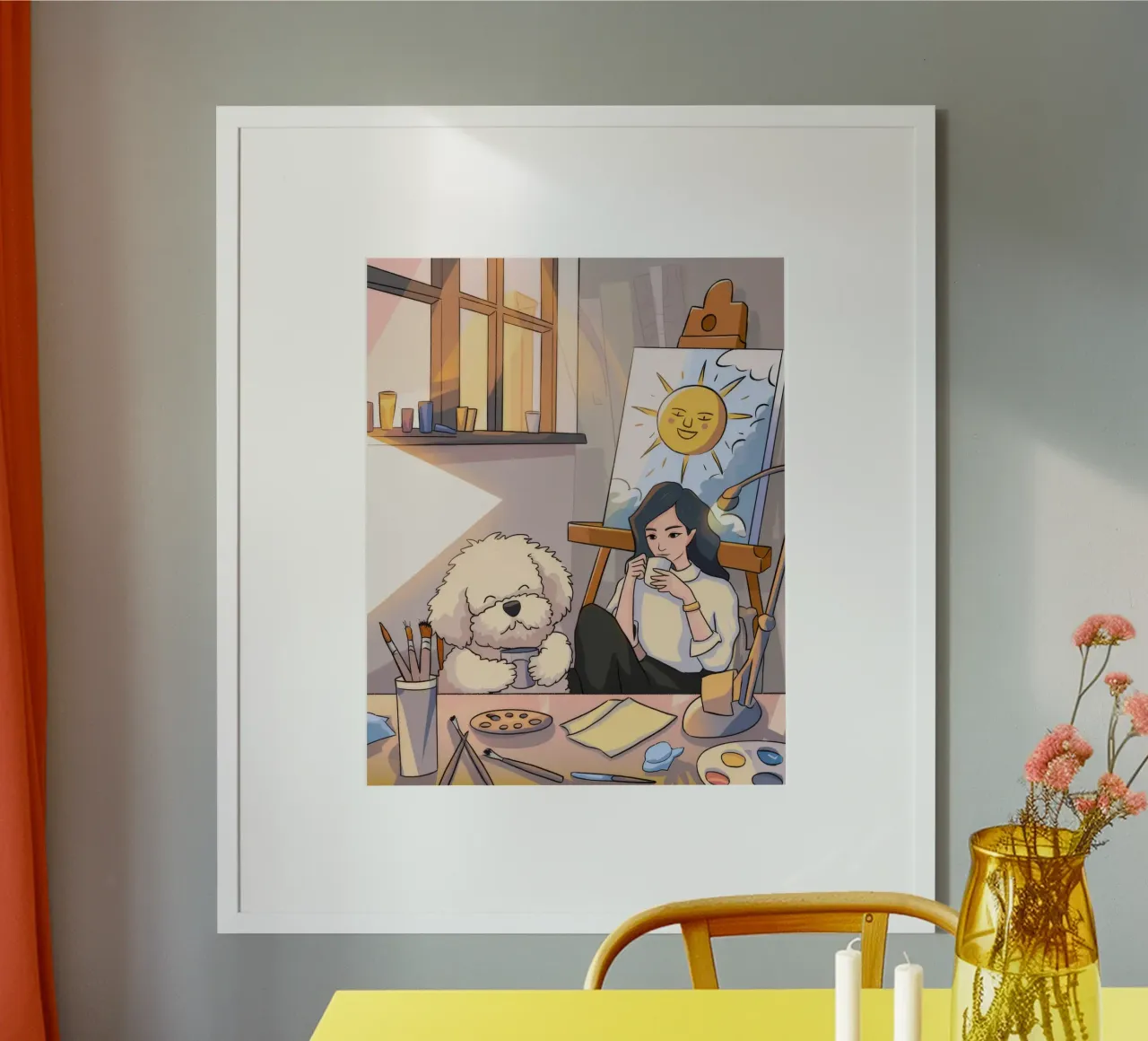 Compagnia artistica poster con telaio in legno da Timeless Huse
