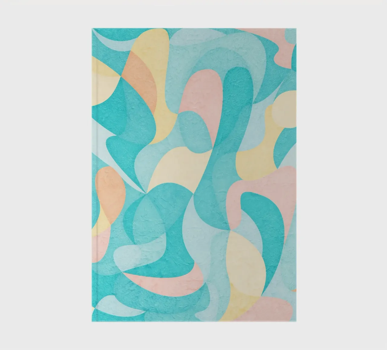 Abstract Shapes Teal Waves notebook by lovely lines