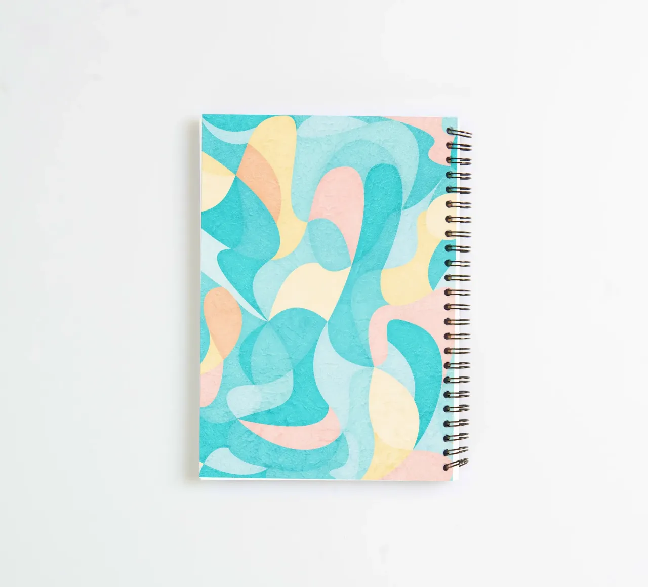 Abstract Shapes Teal Waves spiral notebook by lovely lines