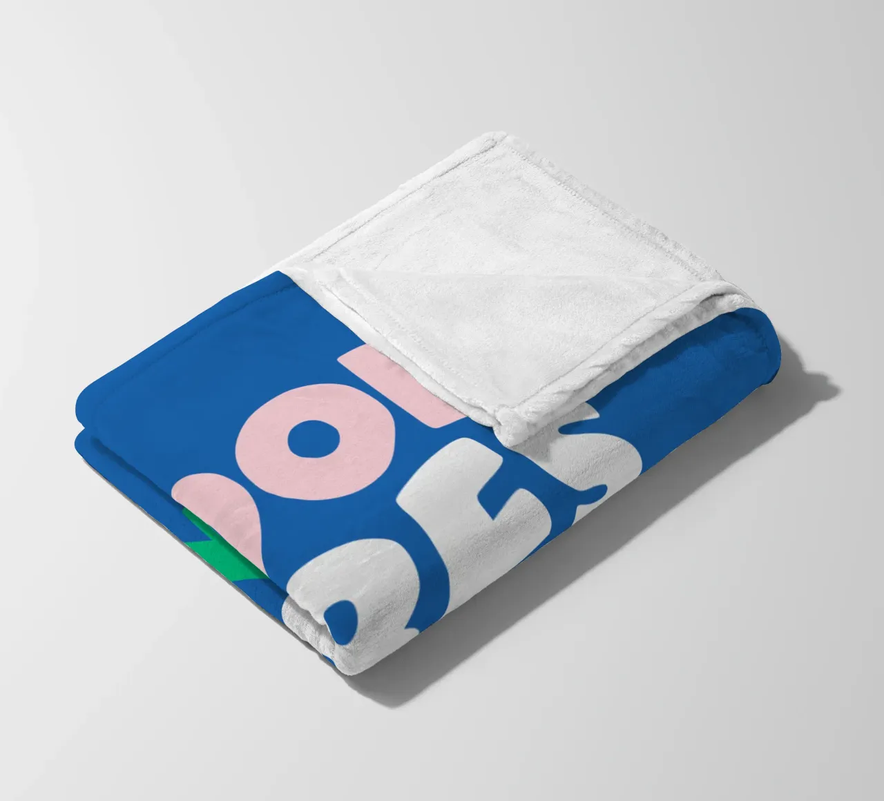 Stampa tipografica Good Vibes Only Rosa Verde Blu e Bianco coperta in pile da THE MOTIVATED TYPE