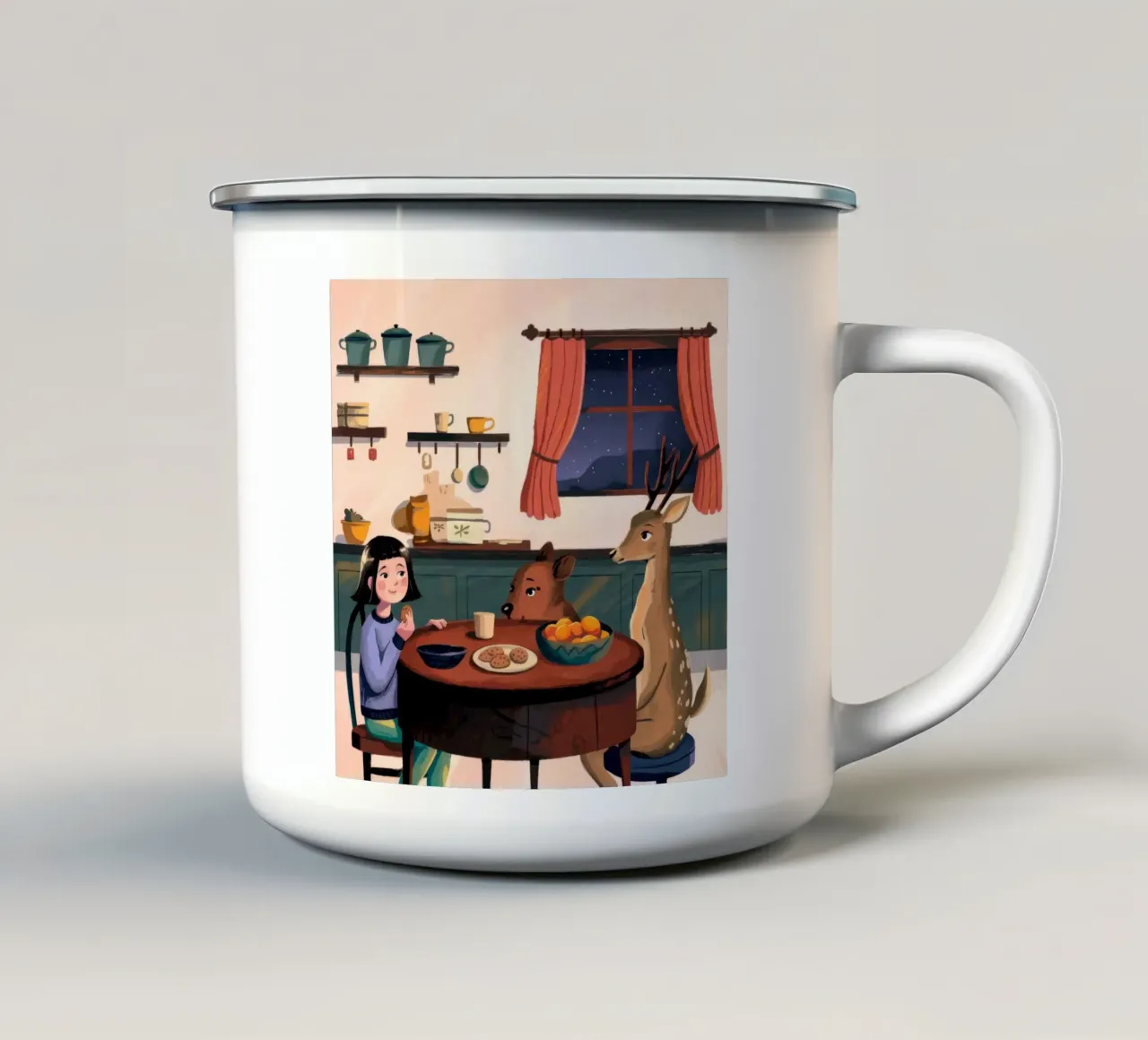 Cena stravagante tazza in smalto da Timeless Huse