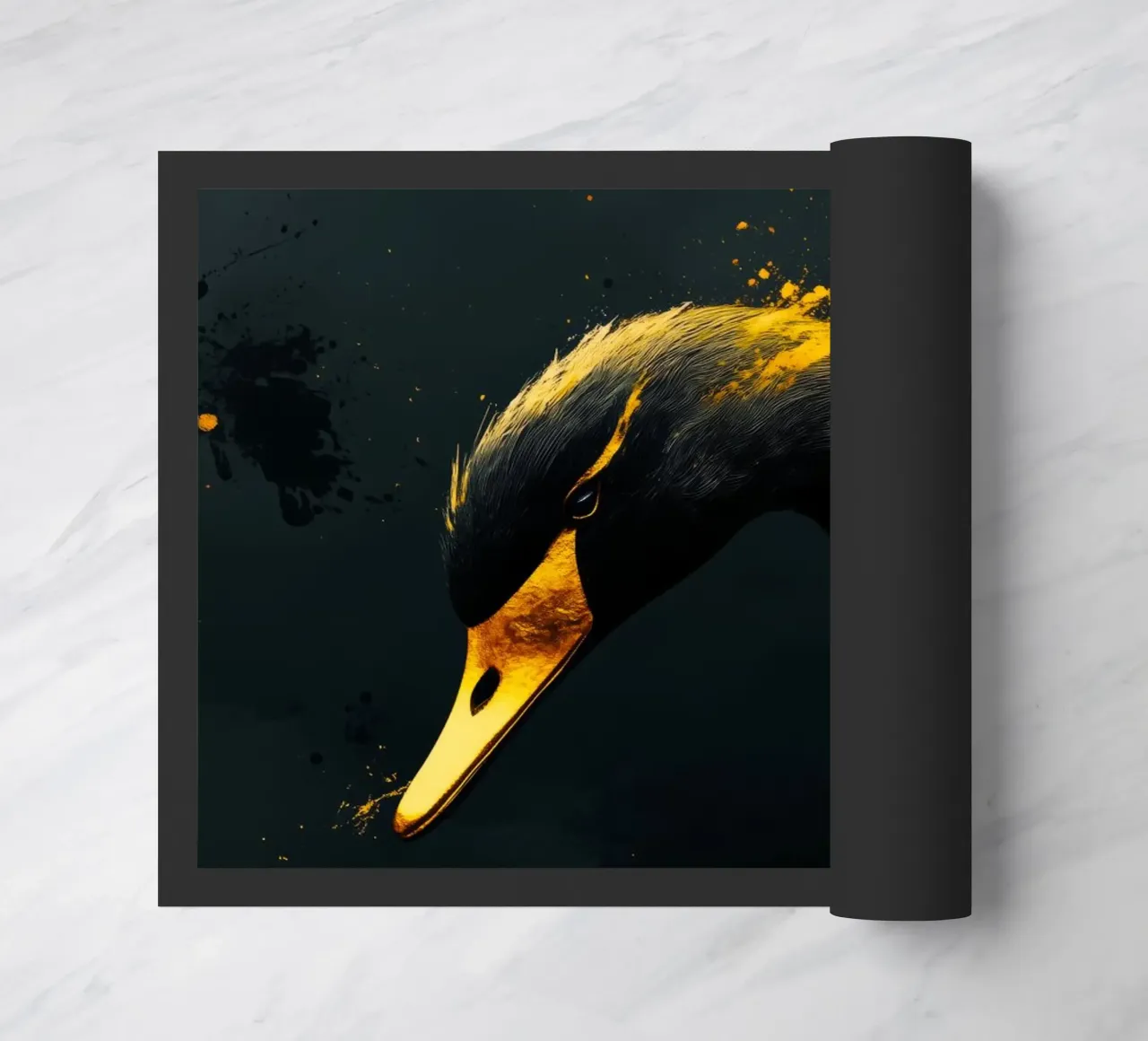 Uccello cigno d'oro zerbino da Justyna Jaszke JBJart