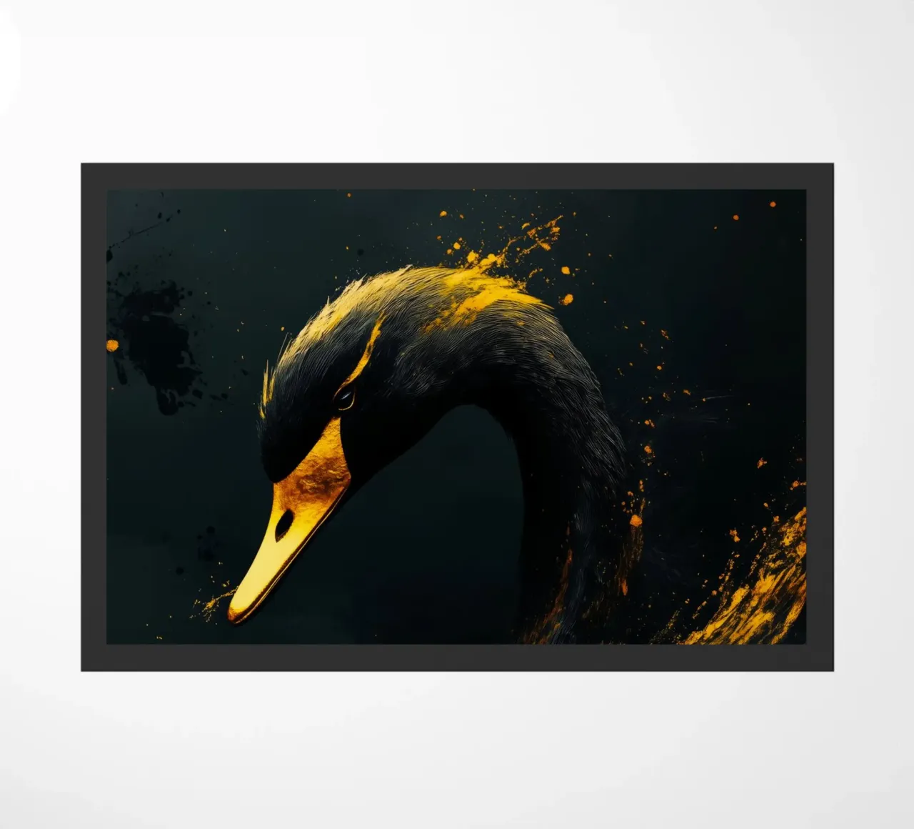 Uccello cigno d'oro zerbino da Justyna Jaszke JBJart
