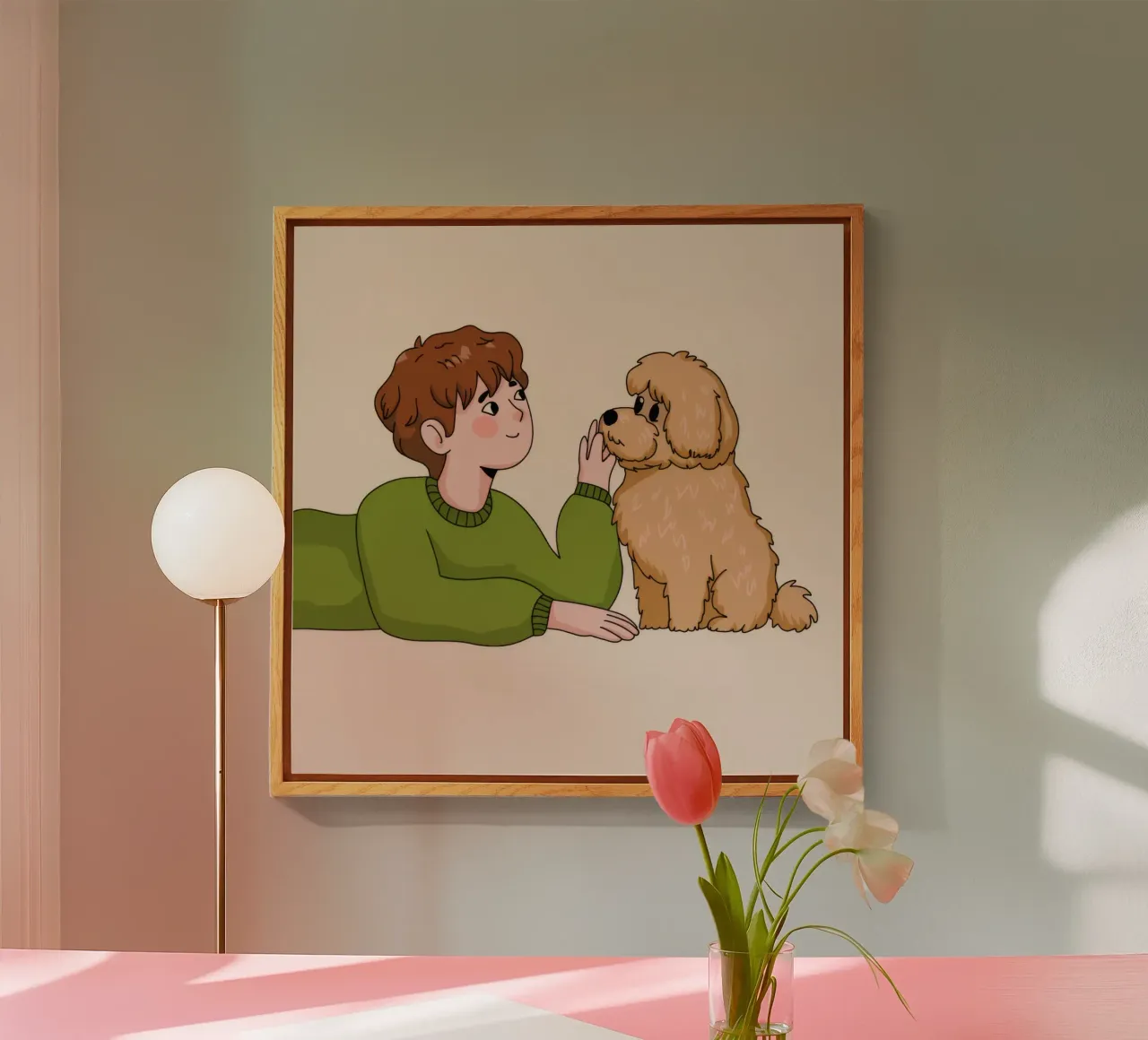 Tenero amore di cucciolo plexiglass da Timeless Huse