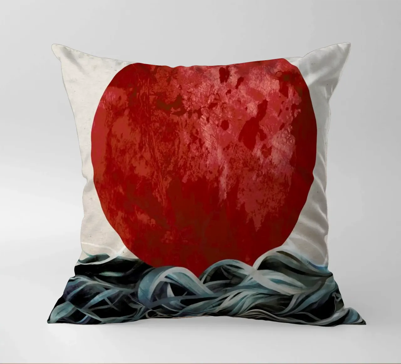 Sunrise in Japan decorative cushion by Ruben Ireland