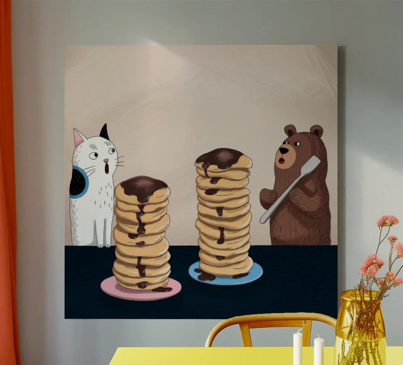 Pancake Tower Delight canvas with Floater frame by Timeless Huse