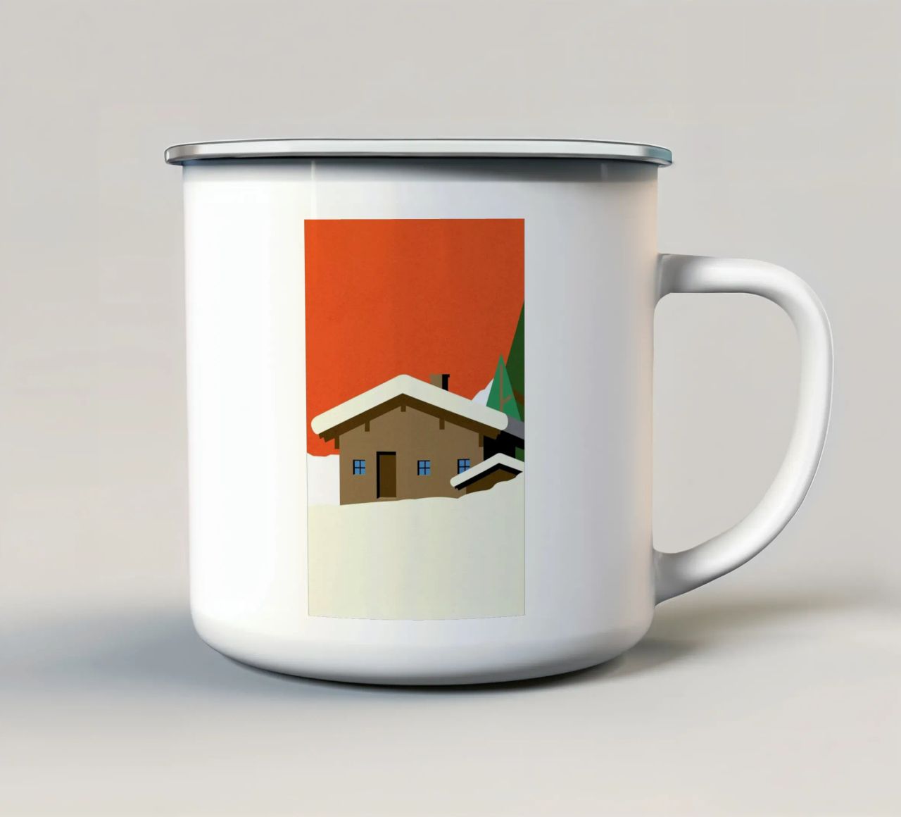 Winter Hut tazza in smalto da Rosi Feist