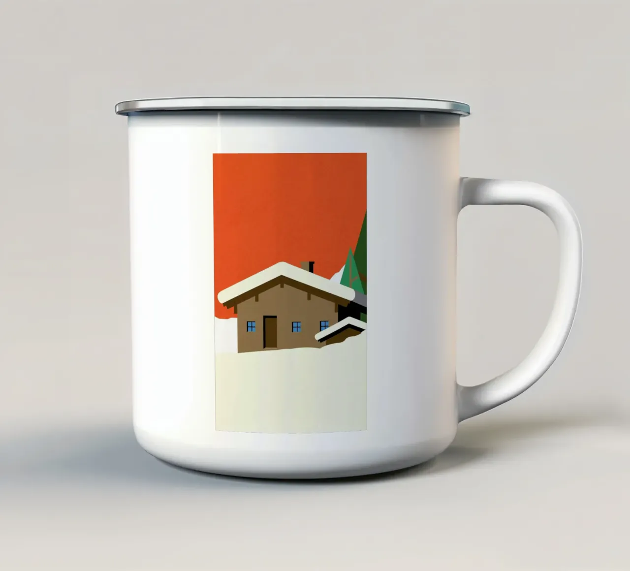 Winter Hut tazza in smalto da Rosi Feist
